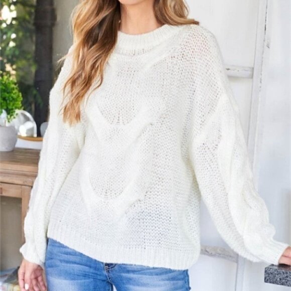 Contemporary  IVORY SWEATER - Picture 2 of 7